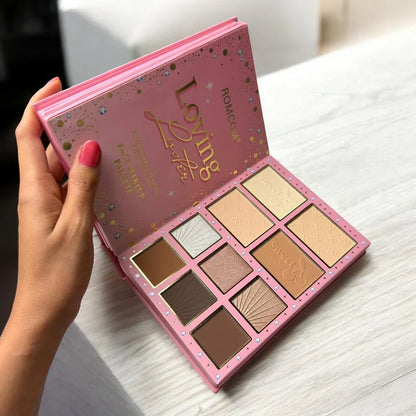 ROMCOM Dazzle in Every Glow – All-in-One Premium Glitter Makeup Gift Set | Eyeshadow, Blush, Highlighter, Lip Gloss & Complete Face Palette