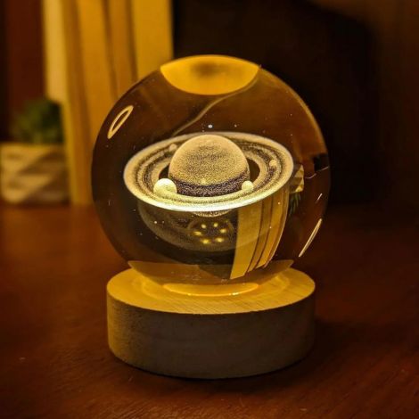 AstroSphere Crystal Lamp – Moon Lamp & Saturn Lamp