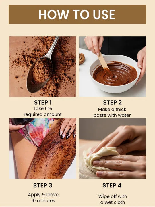 4-in-1 Meeow Herbal Body Hair Removal Wax Powder Mask